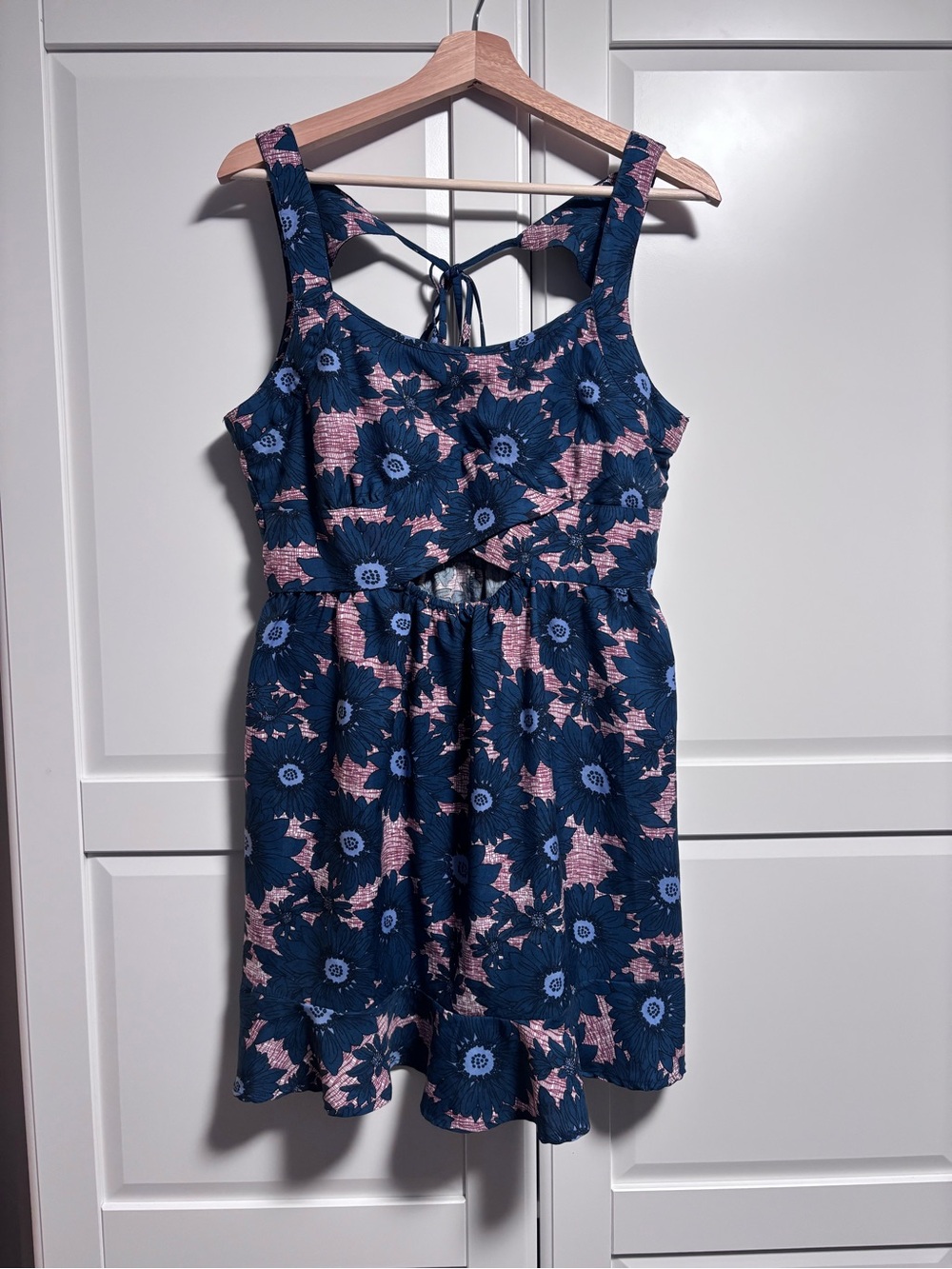 B.O.G Collective Floral Mini Dress in Blue & Pink Size Small